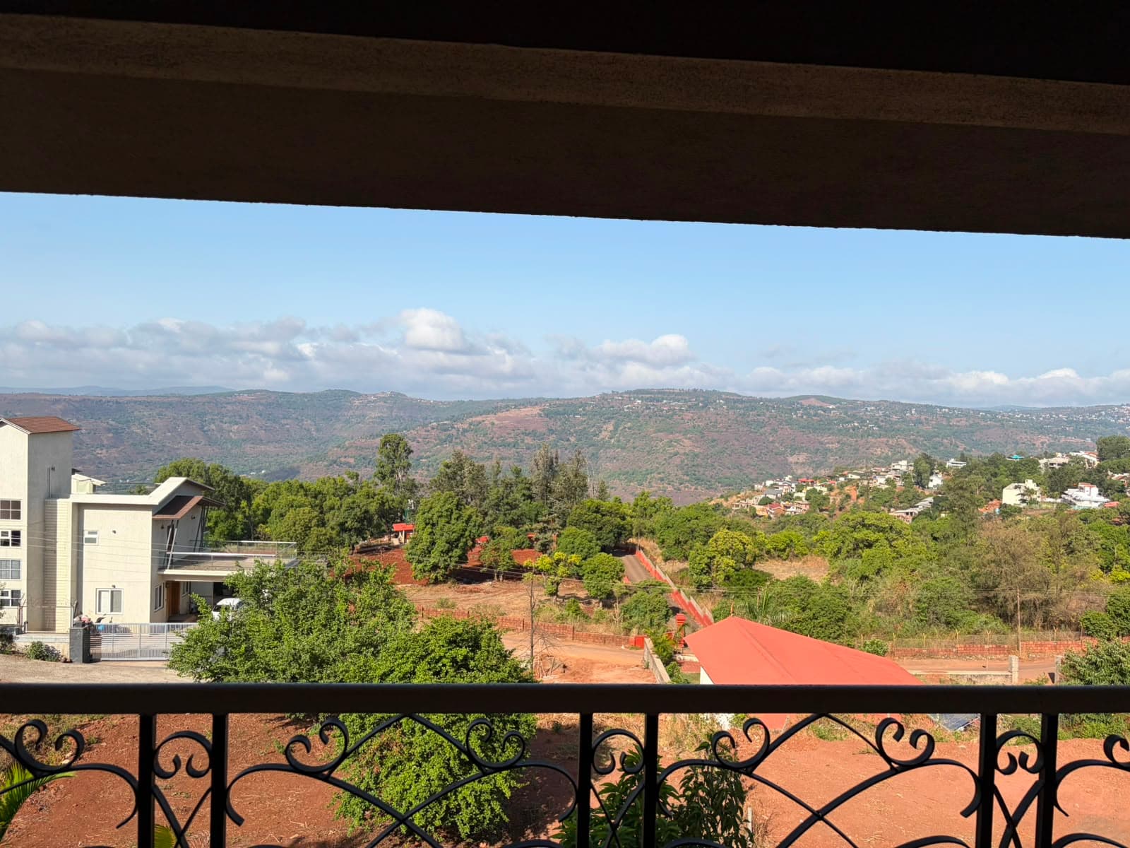 The valley view from the balcony