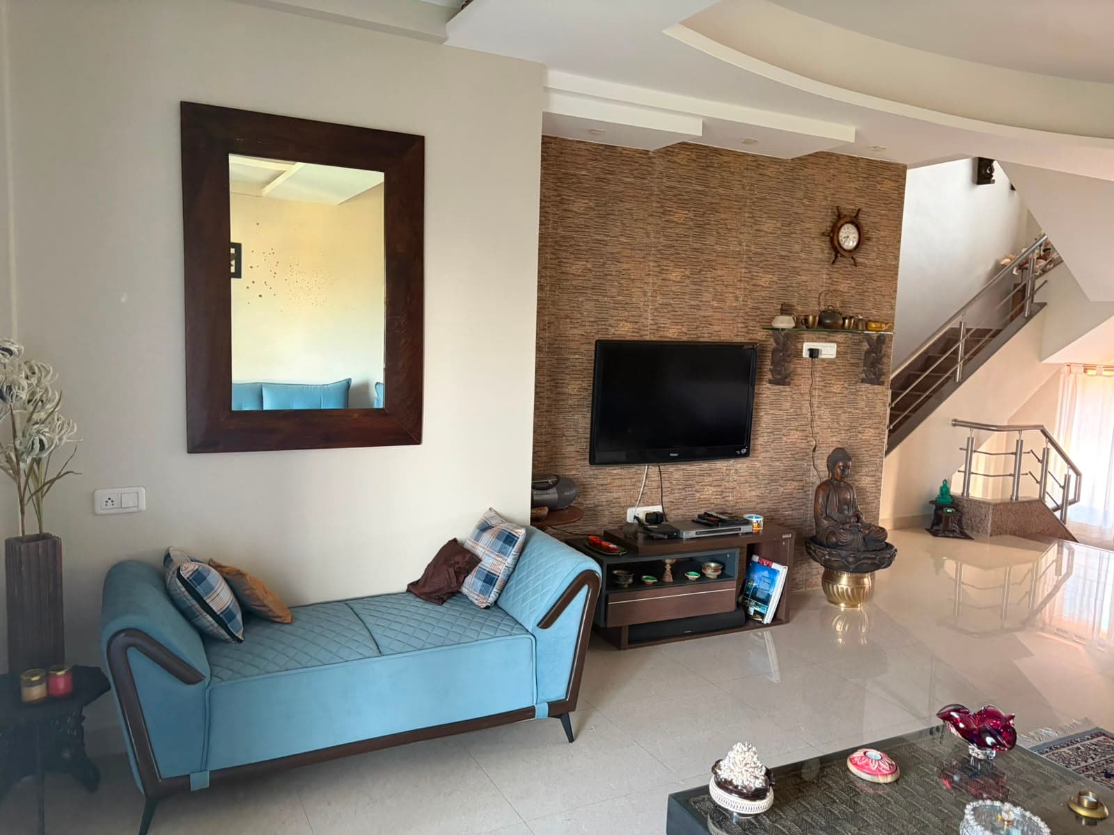 The living room at Lighthouse Villa